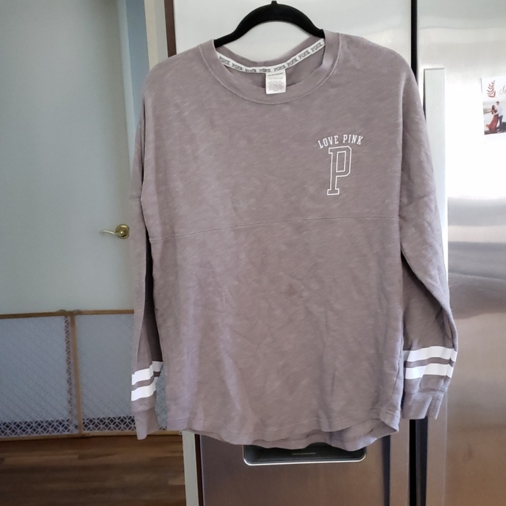 New VS Pink Grey Sweatshirt Size Medium